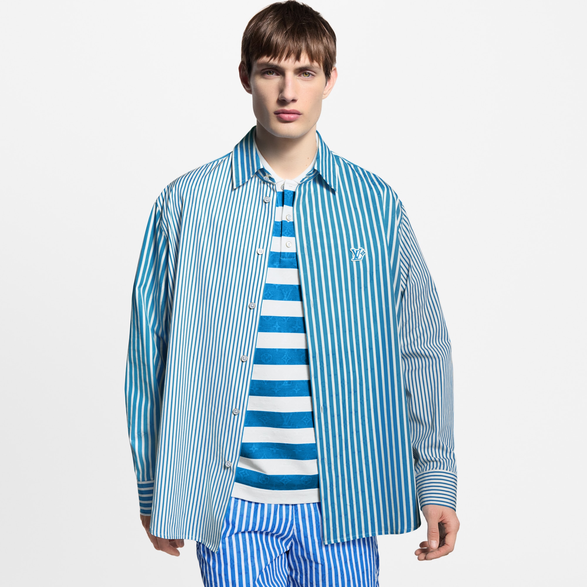 Monogram Patchwork Striped Shirt - Ready-to-Wear | LOUIS VUITTON
